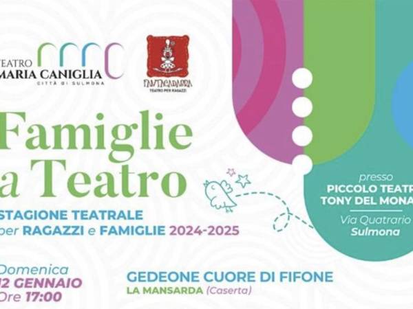 Sulmona: al via la stagione di teatro ragazzi