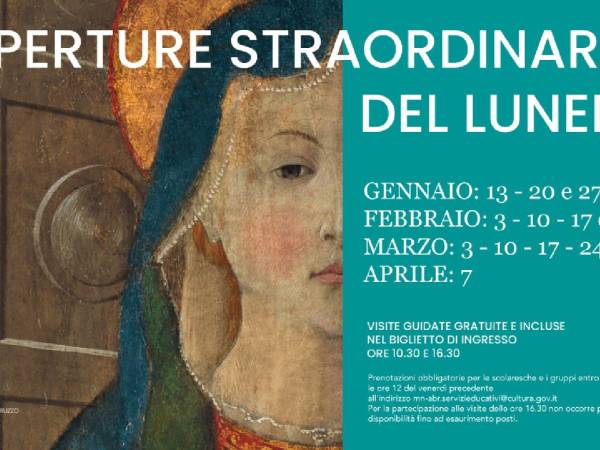 Aperture straordinarie del MuNDA  ogni lunedì dal 13 gennaio al 7 aprile