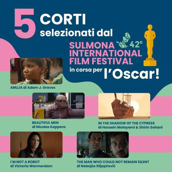 Sulmona Cinema: cinque corti del festival nei "Premi Oscar" del 2025