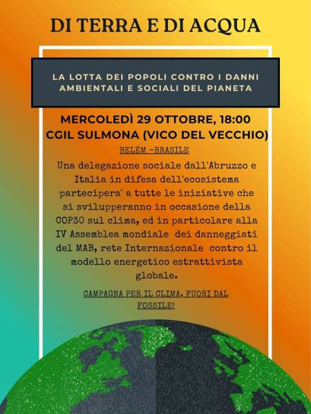 INCONTRO PUBBLICO SUI CAMBIAMENTI CLIMATICI
