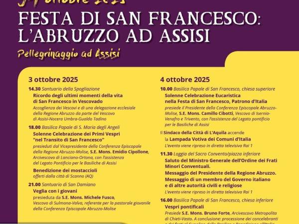 Ad Assisi oggi saranno benedetti ed offerti a tutti i pellegrini i mostaccioli preparati dalla Comunità parrocchiale di Scanno