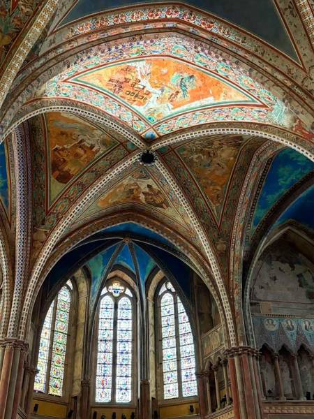 Festa di San Francesco: proiettata la vela originale di San Matteo sulla volta della Basilica di Assisi