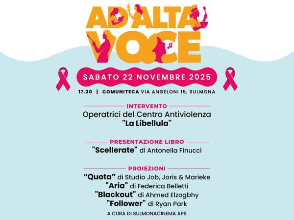 Festival “Ad Alta Voce” oggi a Sulmona
