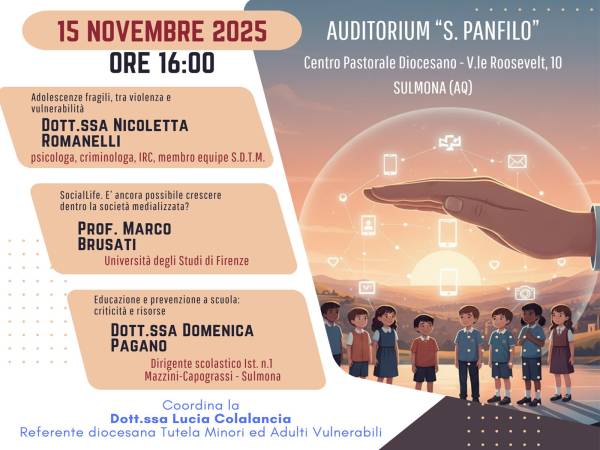LA DIOCESI ORGANIZZA IL IV CONVEGNO SU "EDUCARE ALLA RELAZIONE NELL'EPOCA SOCIAL"