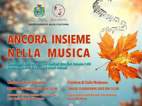 "Ancora insieme nella musica”: concerti nei cimiteri di Pescara