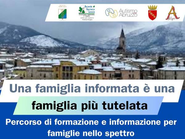 Al via quattro incontri formativi sull’autismo per le famiglie della Valle Peligna