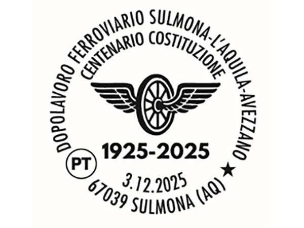 SULMONA, ANNULLO FILATELICO PER IL CENTENARIO DEL DOPOLAVORO FERROVIARIO