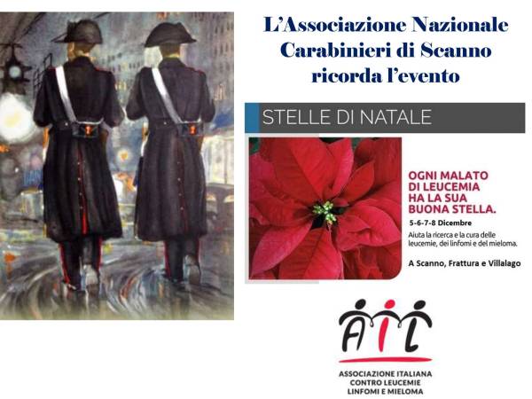 L’associazione Nazionale Carabinieri sez. di Scanno è con l’Ail con le Stelle di Natale