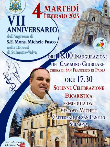 PER IL SETTIMO ANNIVERSARIO DEL VESCOVO  La diocesi di Sulmona-Valva in Cammino Giubilare
