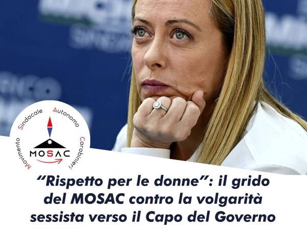 “Rispetto per le donne”: il grido del MOSAC contro la volgarità sessista verso il Capo del Governo