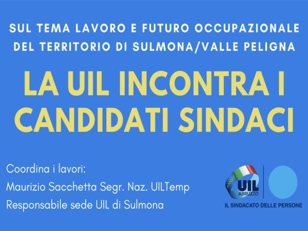 Confronto sul tema del lavoro e del futuro della nostra comunità con i candidati sindaci