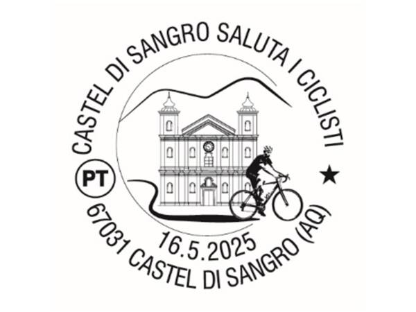 L’ANNULLO FILATELICO “CASTEL DI SANGRO SALUTA I CICLISTI”