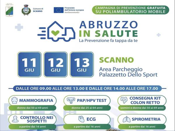 “Abruzzo in salute” Oggi a Scanno la casa della salute mobile
