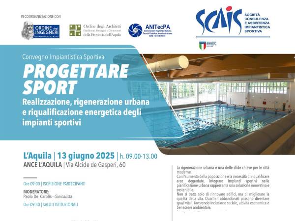 Convegno "Progettare Sport": Rigenerazione Urbana e Qualità degli Impianti Sportivi