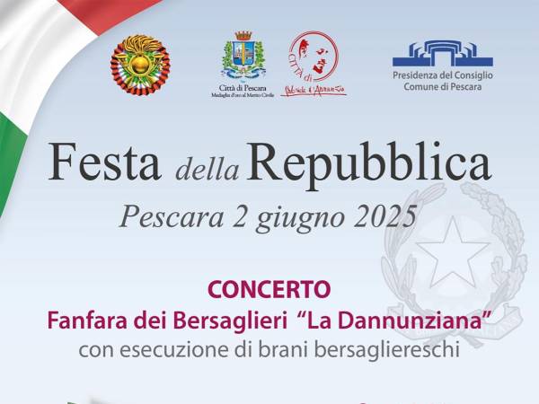 LXXIX Anniversario della Repubblica Italiana, le celebrazioni a Pescara