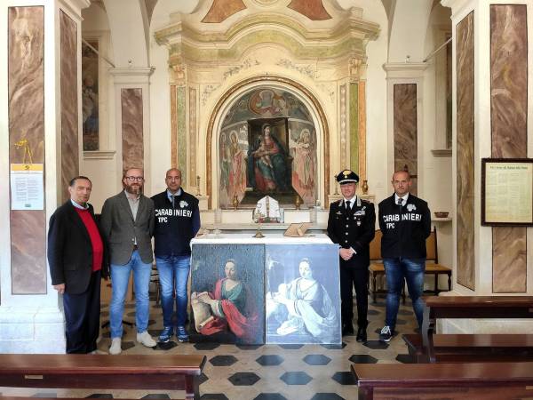 RESTITUITO ALLA DIOCESI DI SULMONA-VALVA IL DIPINTO “SANT’AGNESE” CHE TORNA NELLA CHIESA VIRGO POTENS