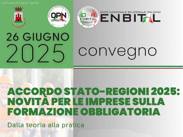 Accordo Stato – Regioni 2025, se ne parla a Popoli grazie ad Enbital