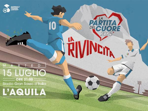  L’AQUILA, ANNULLO FILATELICO PER “LA PARTITA DEL CUORE”