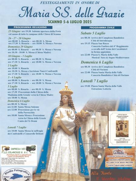 Festa liturgica della Madonna delle Grazie: I solenni festeggiamenti il 5 e 6 luglio