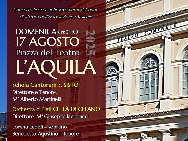 Oggi concerto celebrativo per il 50° Anniversario della Schola Cantorum S. Sisto di L’Aquila