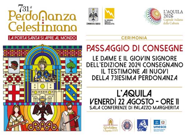 Perdonanza: cerimonia di passaggio di consegne tra i figuranti 