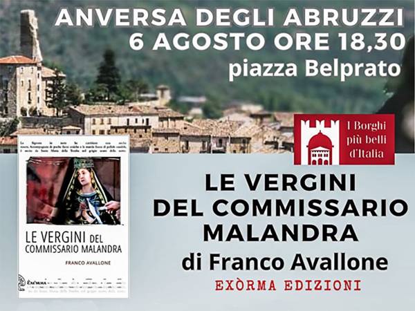 AD ANVERSA LA PRESENTAZIONE DEL LIBRO “LE VERGINI DEL COMMISSARIO MALANDRA” DI FRANCO AVALLONE