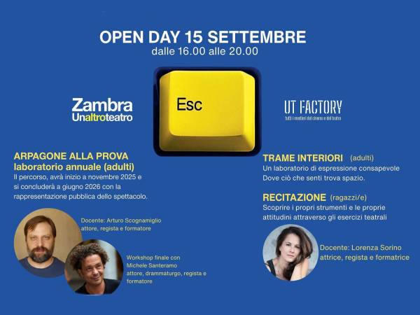 UT Factory a Ortona: l'Open Day per scoprire i nuovi corsi e 'uscire dalla routine'