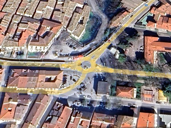 Denuncia al sindaco di Corfinio della pericolosità per i pedoni nella rotatoria di Corfinio-Raiano