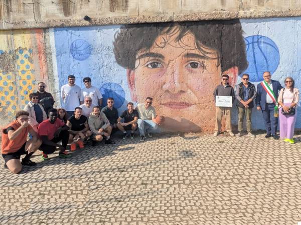 Montesilvano ricorda Marco Zitella - Ristrutturato il Murales di via Salentina