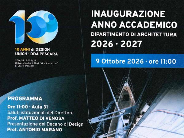 Con la Lectio Magistralis del Professor Andrea Vallicelli e una mostra inizia l’a.a. 26/27 al Dipartimento di Architettura della “d’Annunzio” 