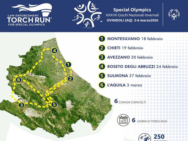 A Roseto degli Abruzzi il Torch Run di Special Olympics Italia