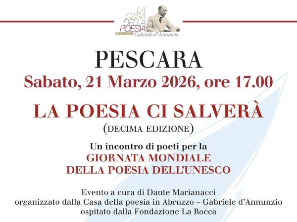LA POESIA CI SALVERÀ. UNA FESTA PER LA POESIA