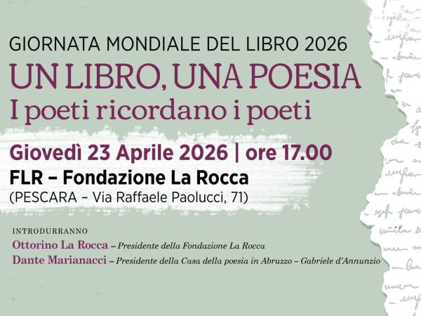 UN LIBRO, UNA POESIA PER LA GIORNATA MONDIALE DEL LIBRO E DELLA LETTURA
