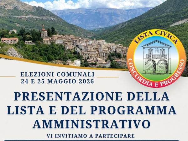 Presentazione dei candidati e del programma della lista “Concordia e Progresso”