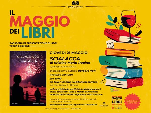 Il Maggio dei Libri a Ortona<br>Musica ed eleganza aprono la presentazione di "Scialacca" allo Zambra