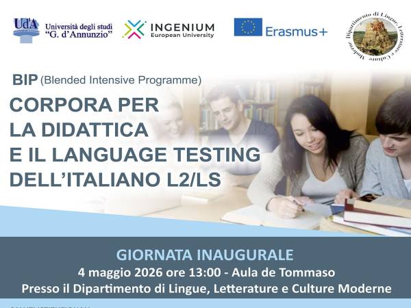 All’Università degli Studi “Gabriele d’Annunzio” il corso internazionale "Blended Intensive Programme" (BIP) 