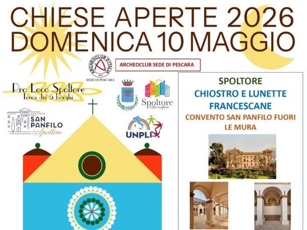Archeoclub d’Italia: a Spoltore la XXXII edizione di "Chiese Aperte tra storia e arte francescana"
