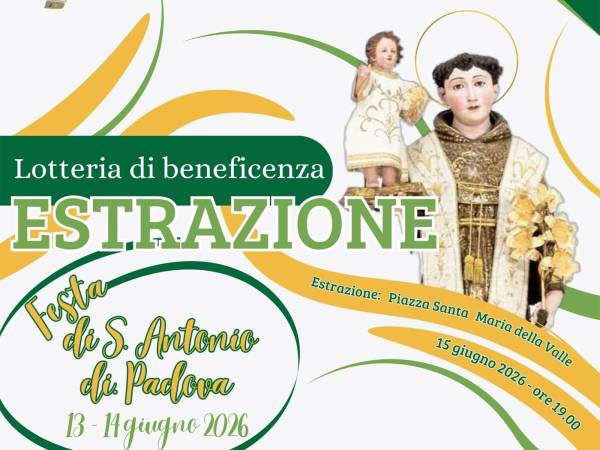 Biglietti vincenti della lotteria di Sant’Antonio a Scanno