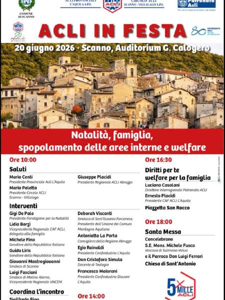 LE ACLI IN FESTA A SCANNO