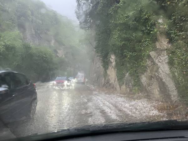 Tanto ha tuonato nell’Alta Valle del Sagittario che alla fine sono arrivate pioggia e grandine