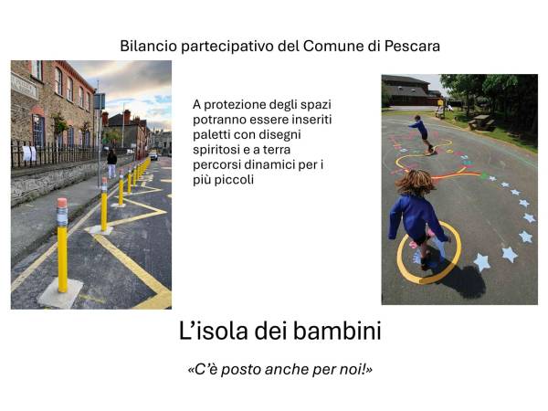 BILANCIO PARTECIPATIVO 2026: IL PROGETTO PIÙ VOTATO È "L'ISOLA DEI BAMBINI" DI FIAB PESCARABICI