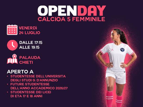Alla “d’Annunzio” con il primo Open Day del CUS per il Calcio a 5 