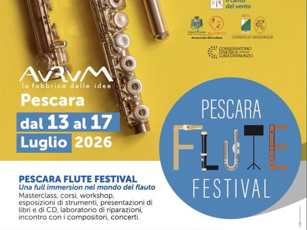 “Pescara Flute Festival”: settima edizione con concerti gratuiti all’Aurum