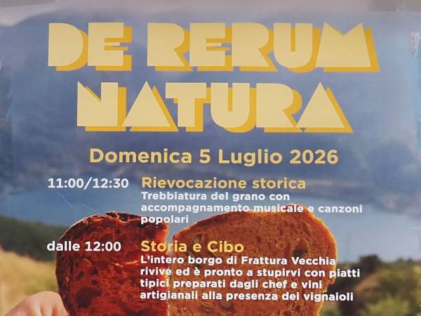 De Rerum Natura con eventi culturali ed enogastronomici a Frattura