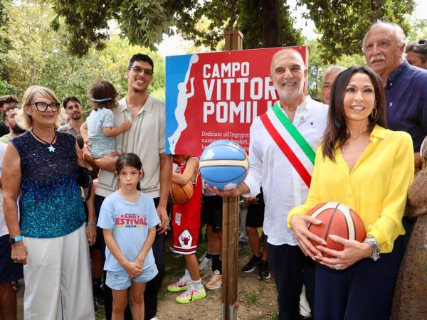 Inaugurato al parco Florida di Pescara il campo da basket intitolato a Vittorio Pomilio