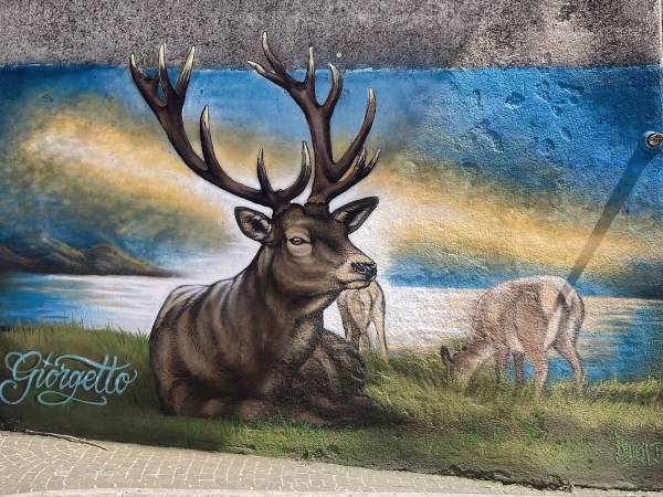 A VILLALAGO ANCHE GIORGETTO, DOPO AMARENA, HA IL SUO MURALE
