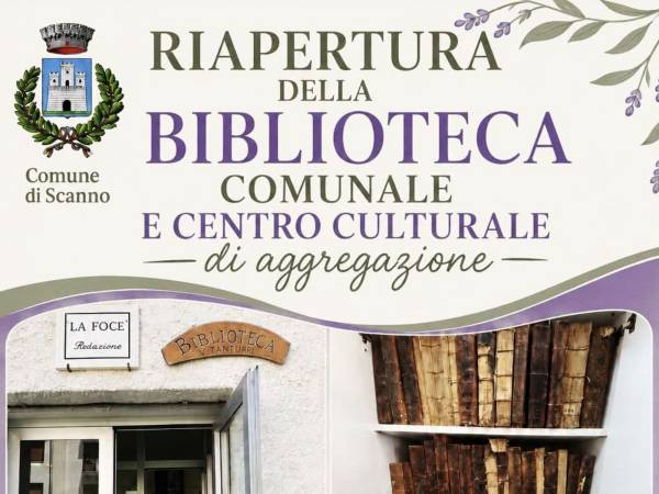 Inaugurazione oggi a Scanno della nuova biblioteca con postazioni di coworking
